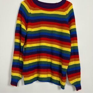 Colorful Striped Sweater Size Medium